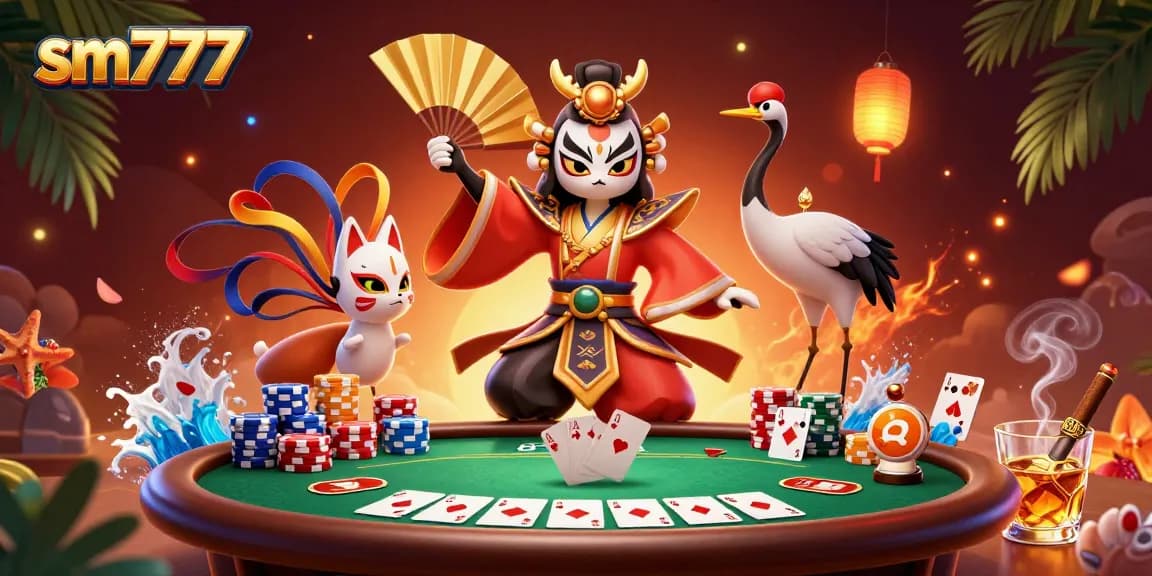 Experience thrilling gameplay with sm777 as a kabuki warrior and kitsune mask create casino magic.