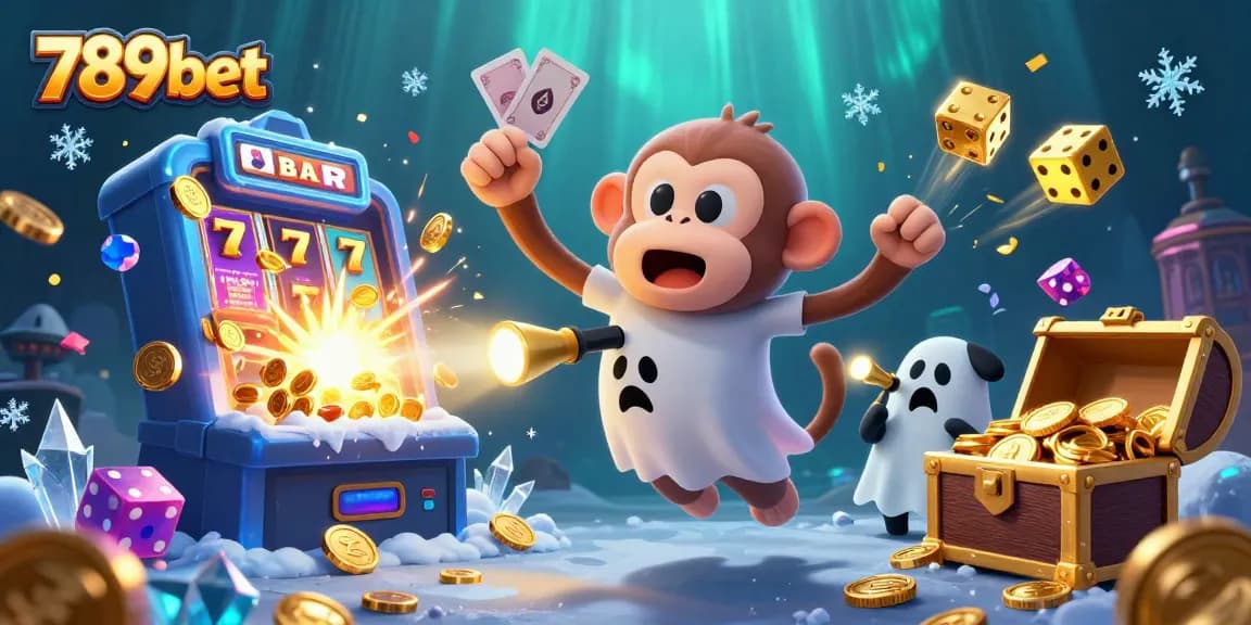 Experience the excitement of 789bet’s casino with a playful poltergeist monkey and a curious puppy.