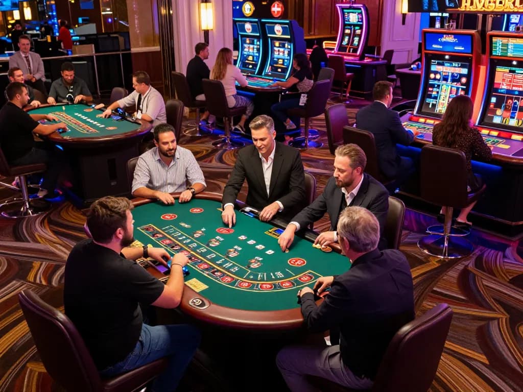 Players engaging in exciting games at Red 88 casino, showcasing dynamic blackjack and roulette action