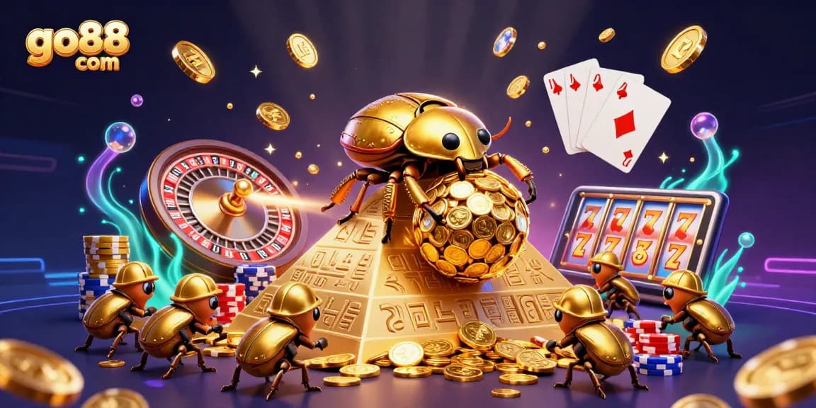Engage with go88 com for thrilling casino experiences featuring golden beetles and sparkling games.