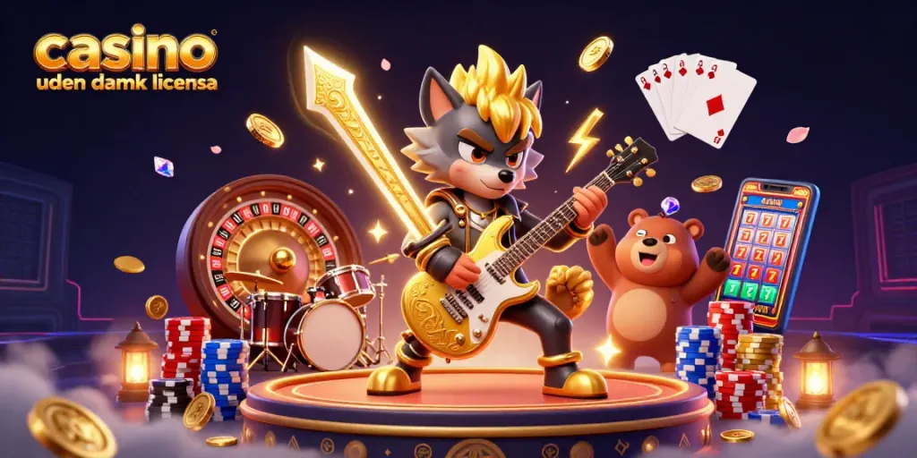 Experience exciting gaming action at casino uden dansk licens with vibrant characters and dynamic casino elements.
