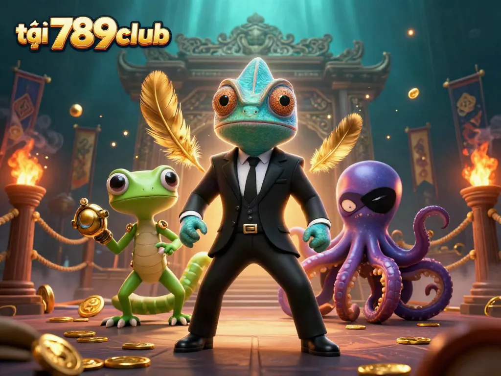 Experience the thrill of action at 789club with dynamic characters in an immersive casino scene.