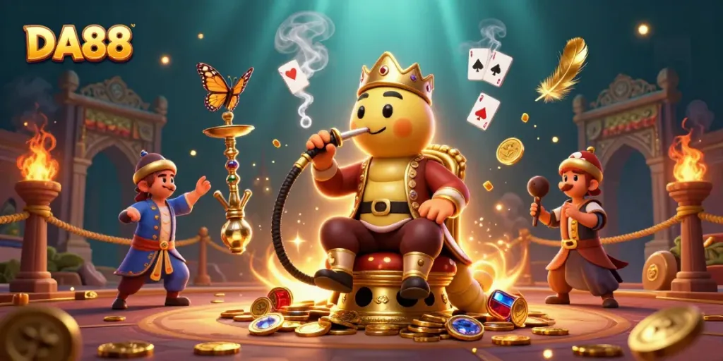 DA88 players engaging in a fun casino environment with vibrant characters and rich visuals that enhance gaming experiences.