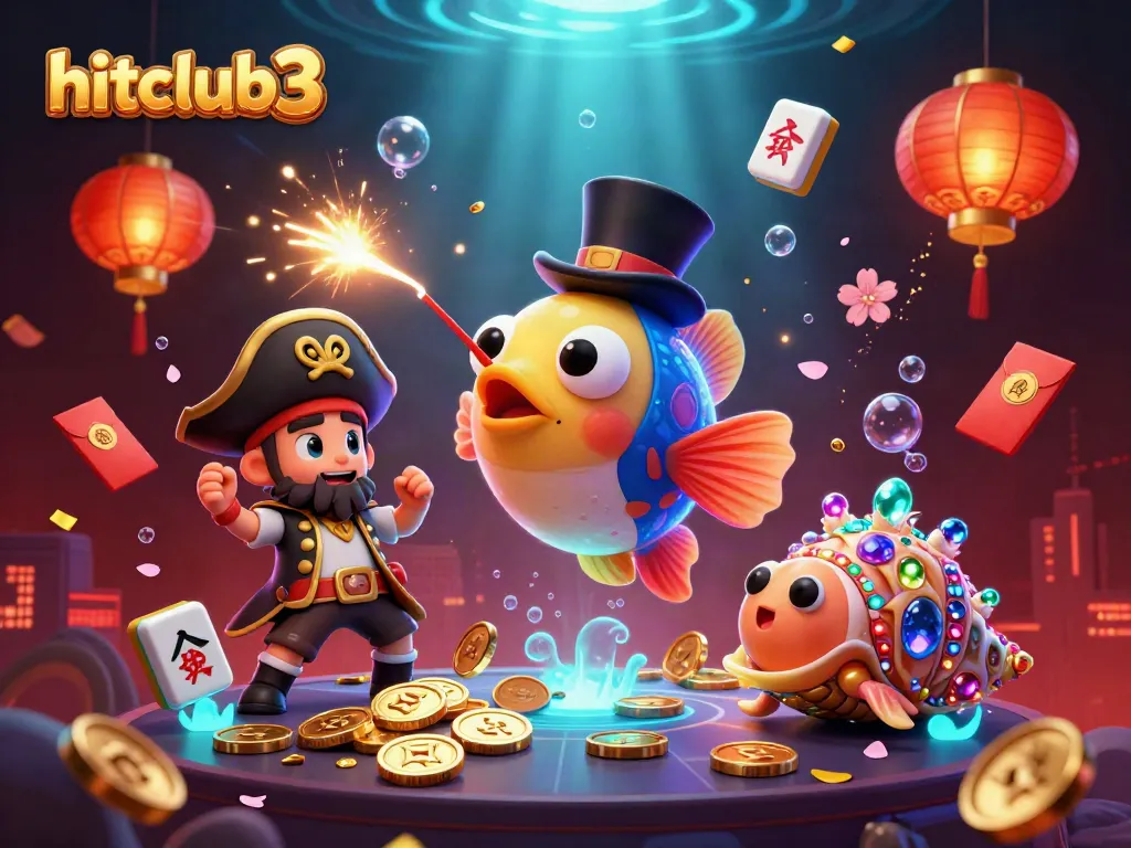 Engage in thrilling gameplay with hitclub3 featuring an anglerfish, a pirate shrimp, and a jeweled sea snail.