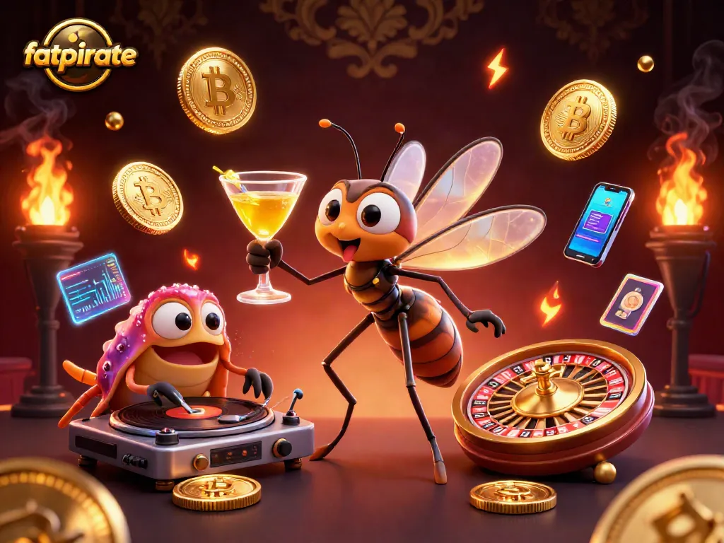 Spin wins at fatpirate casino with vibrant characters and golden elements in a rich 3D scene.