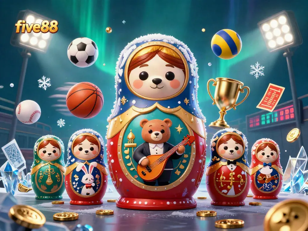 Engage in exciting gaming adventures with five88's dynamic casino scene featuring thrilling sports betting elements.