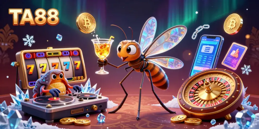 Experience the excitement of TA88 with vibrant casino elements and a unique character scene.