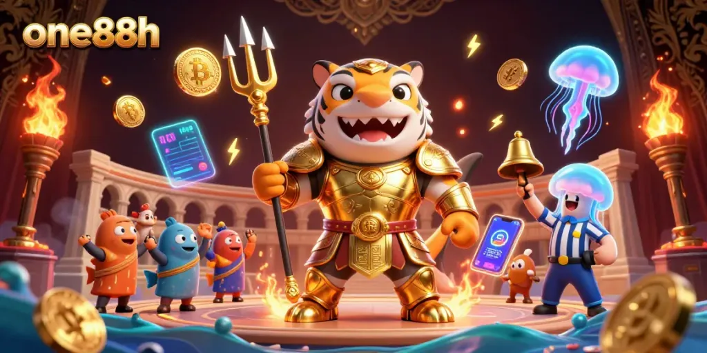 Experience the thrilling world of one88h with vivid underwater excitement and dynamic crypto themes.
