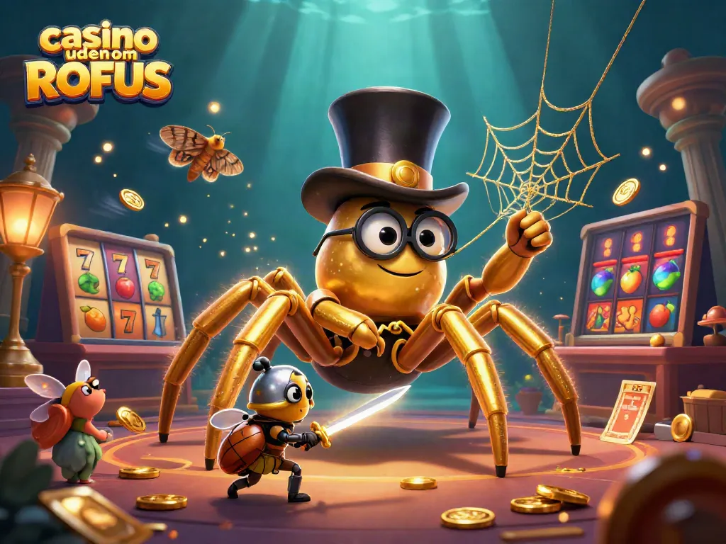 Experience excitement at casino uden om ROFUS with a dynamic scene featuring engaging cartoon characters!