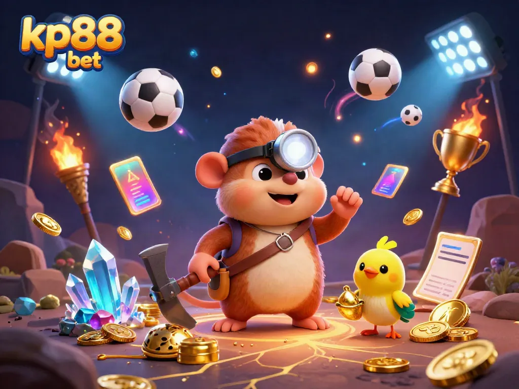Experience exhilarating kp88 bet gameplay in a rich 3D scene with dynamic sports betting elements.