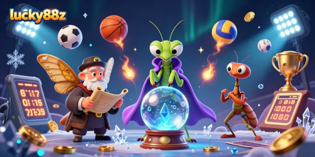 Experience thrilling gameplay and winning chances at lucky88z in this vibrant casino illustration.