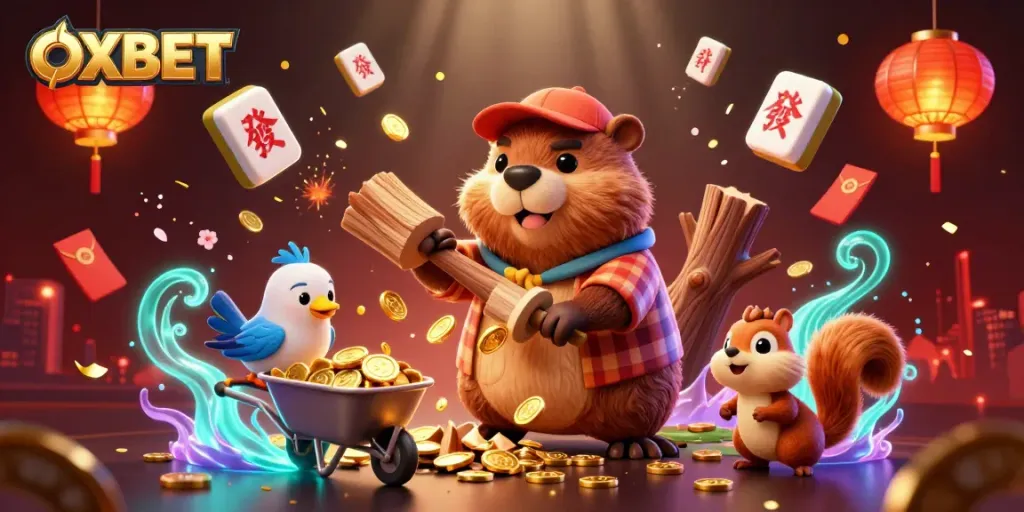 Experience thrilling entertainment with OXBET's vibrant 3D casino scene featuring dynamic characters and glorious gaming elements.