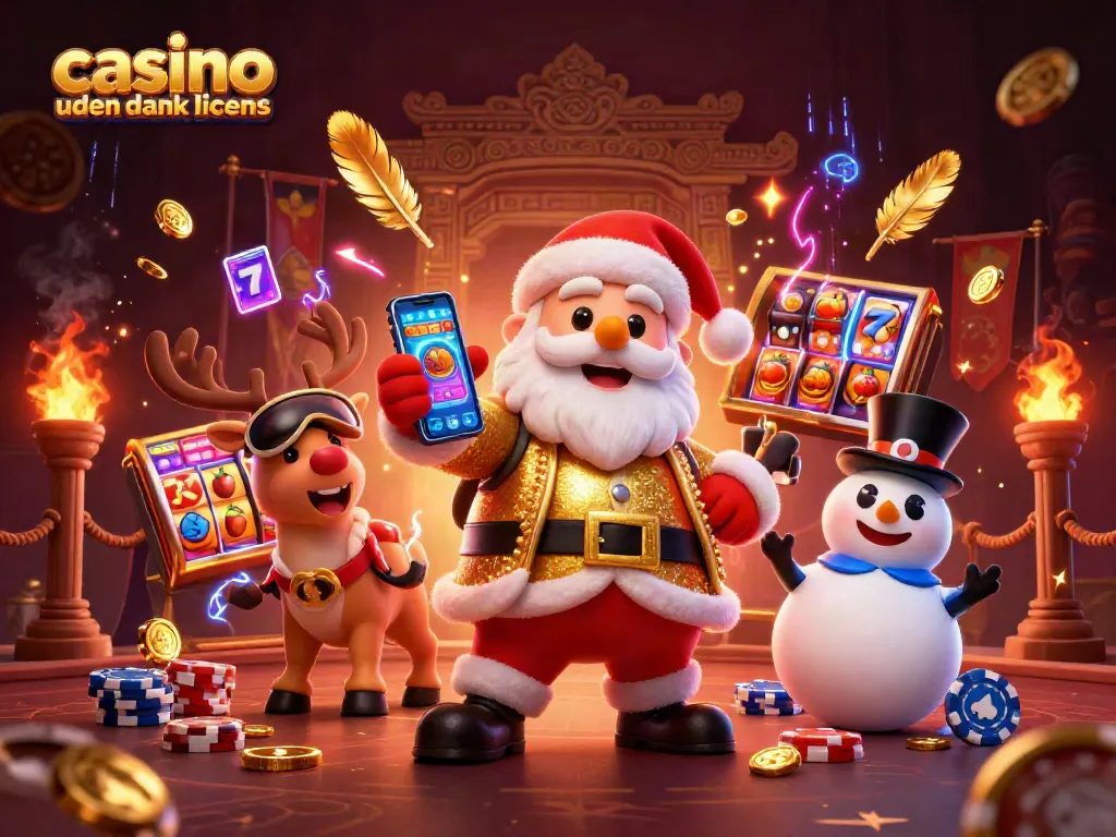 Experience excitement at casino uden dansk licens with festive characters and vibrant slot themes.