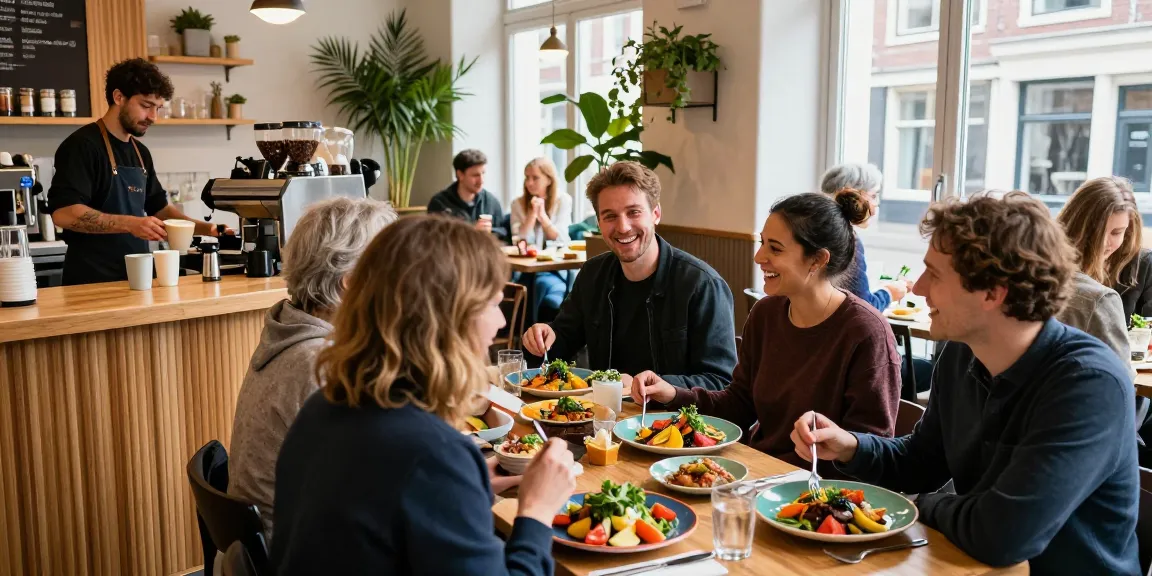 Enjoying vegetarisch eten Utrecht at Copper Branch with vibrant meals and cozy atmosphere.