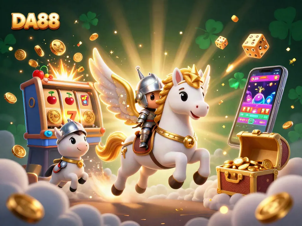 Spin to win at DA88's exciting slot games with thrilling jackpots and vibrant visual elements.