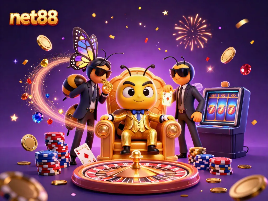 Experience thrilling moments with net88 as the bumblebee mob boss orchestrates a vibrant casino scene.