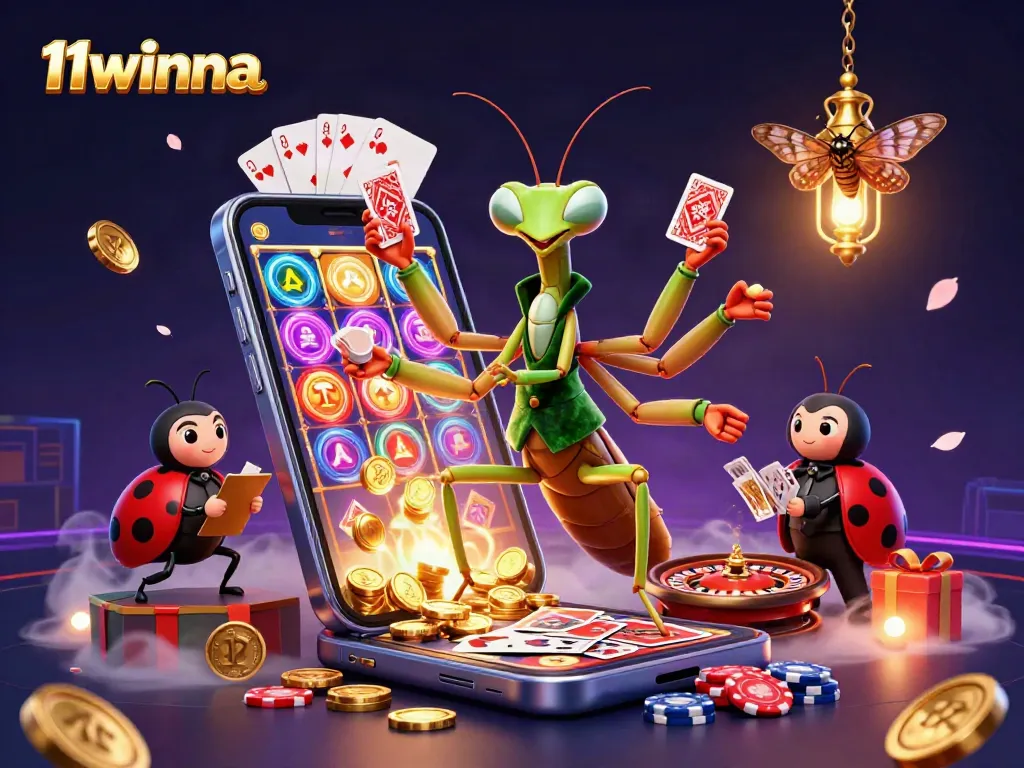 Experience thrilling games at 11winna with vibrant casino scenes and lively characters in action.