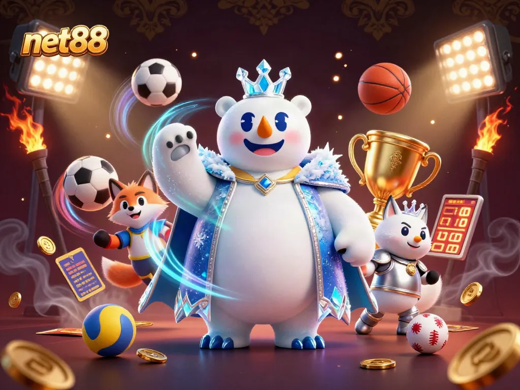 Experience thrilling gameplay with net88's dynamic casino adventure featuring a polar bear and snow fox.