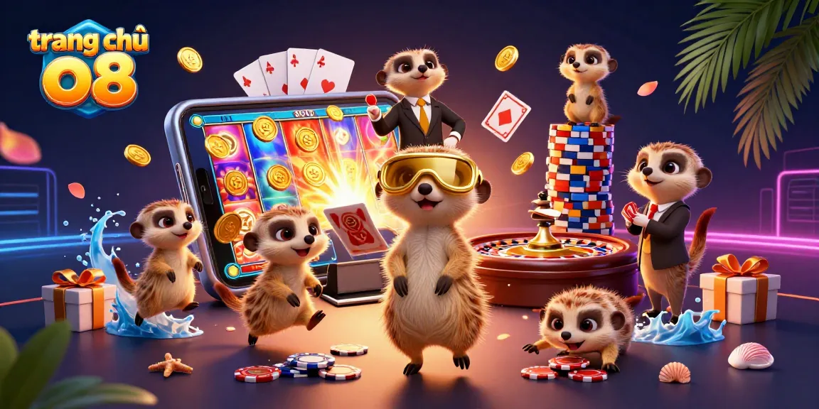 Engage in thrilling gameplay on trang chủ o8 with the meerkat casino crew amidst vivid gaming elements.