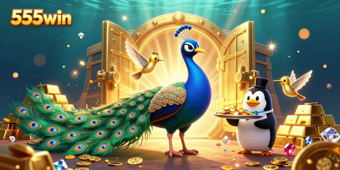 Win big with 555win as vibrant gambling characters capture a thrilling casino experience.