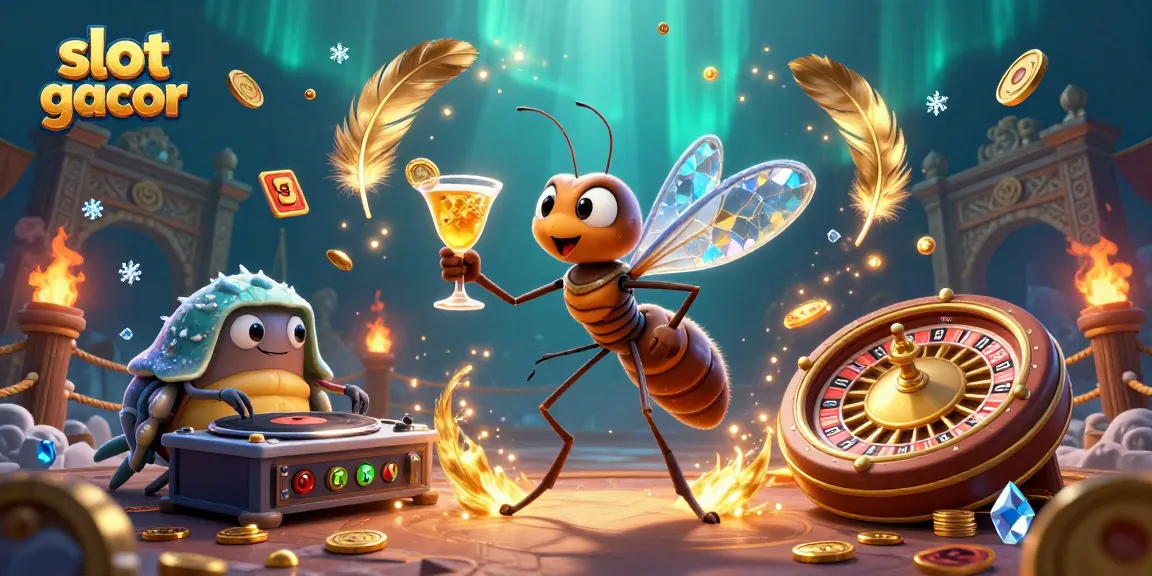 Spin the thrilling slot gacor with this vibrant 3D casino illustration showcasing unique gaming elements.
