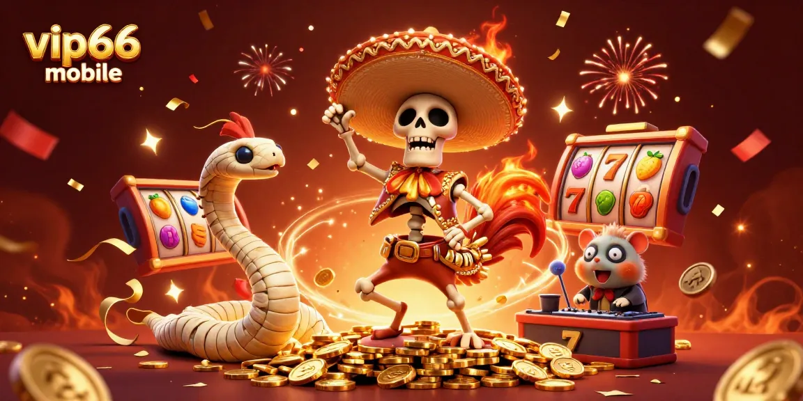Experience thrilling jackpots with vip66 mobile's colorful slot reels and animated characters.