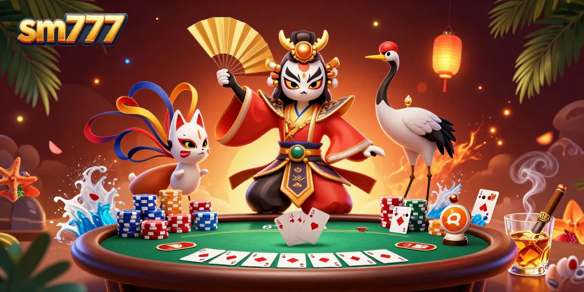 Experience thrilling gameplay with sm777 as a kabuki warrior and kitsune mask create casino magic.