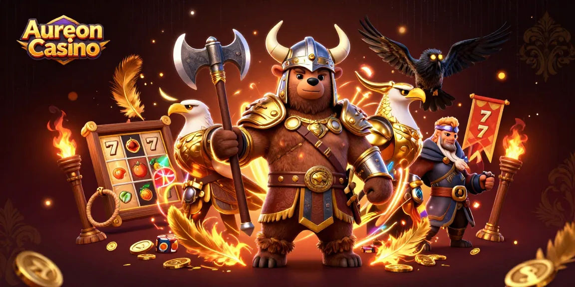 Aureon Casino offers a vibrant gaming experience featuring dynamic characters and casino elements.