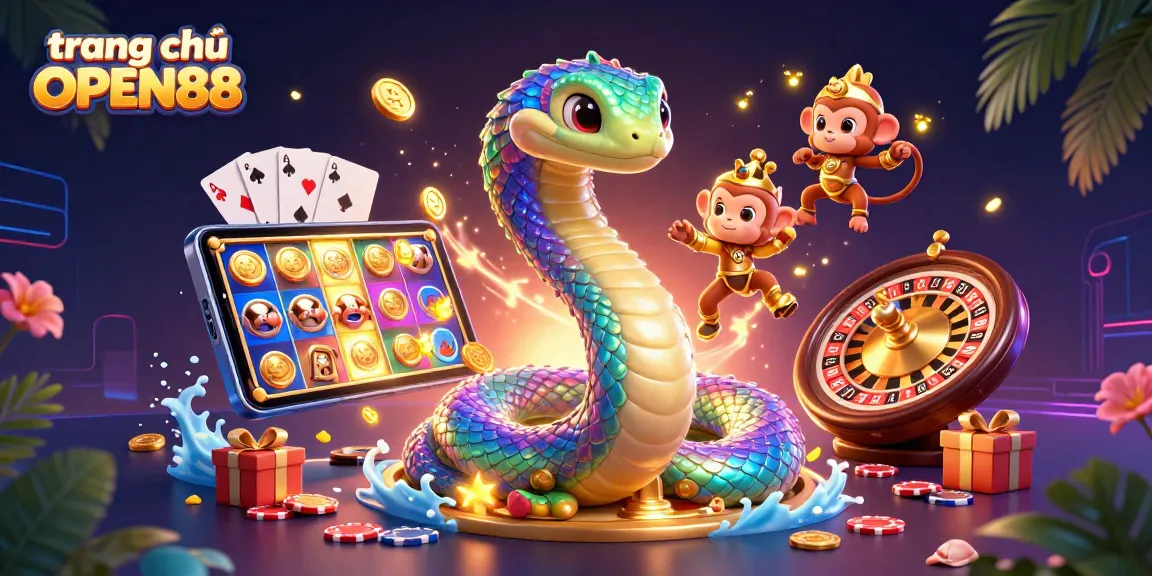 Experience winning excitement at trang chủ OPEN88 with a vibrant representation of gaming elements.